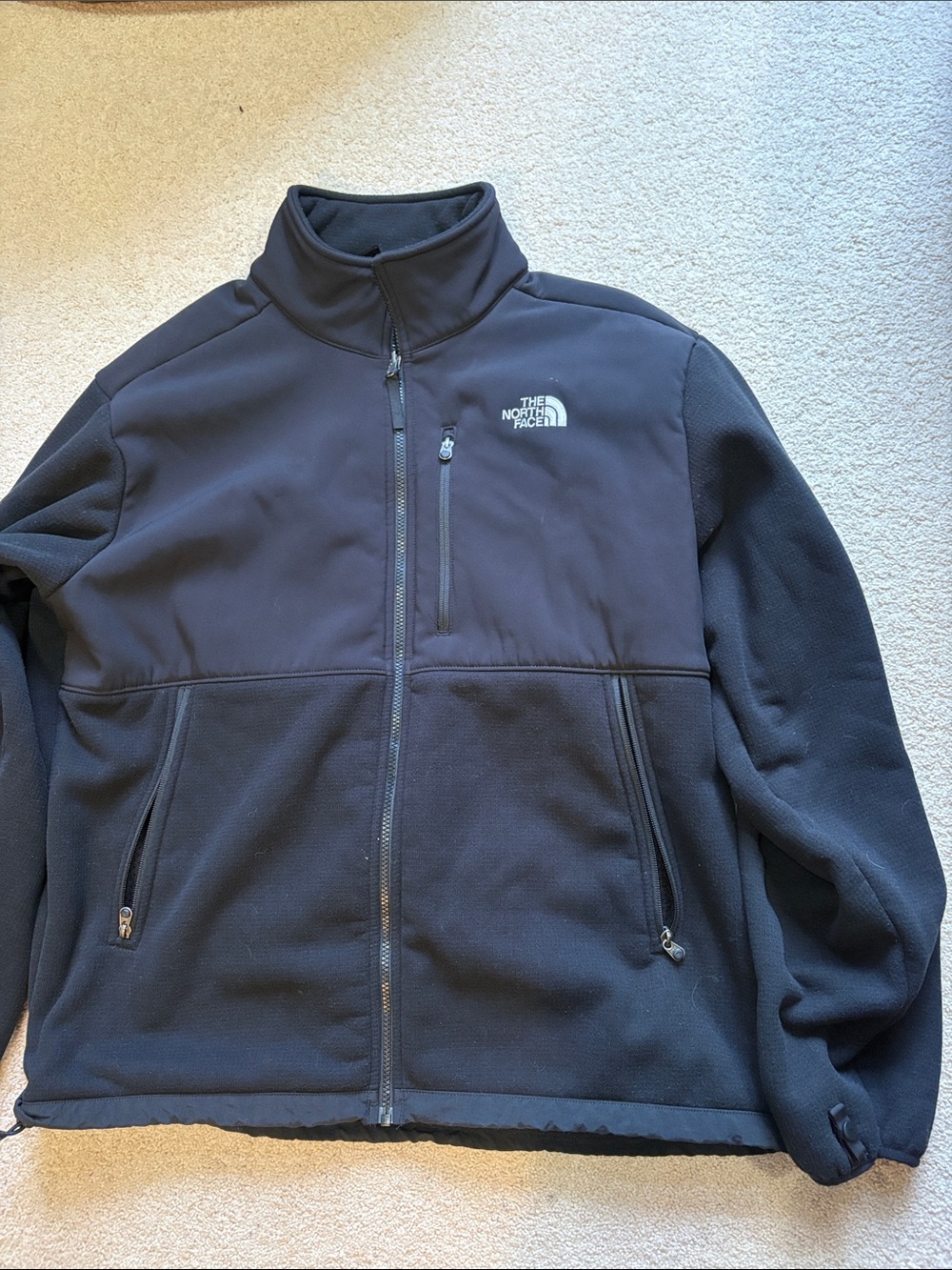 North Face black jacket Denali Fleece size XL
